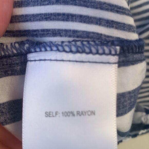 Jane Delaney Rayon Striped Roll Up Size 1X - Picture 9 of 9